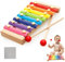 Xylophon,Xylophon Kinder,Glockenspiel für Kinder,Xylophon Baby,Xylophon Holz,Musik Xylophon aus Holz Bunte Tonleiter,Xylophon Glockenspiel Holz Musikinstrumente (8-Keys)