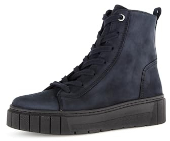 Gabor Damen Biker Boots, Frauen Stiefeletten,Kurzstiefel,uebergangsschuhe,uebergangsstiefel,flach,Stiefel,Bootee,Nightblue (Mel.),36 EU / 3.5 UK