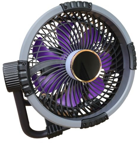 Product Giant High Tech,SUPER FAN PRO. 20000mAh Rechargeable Portable Indoor/Outdoor Fan 8 Inch, Led Light, USB Point for charging Devices, 4 Speeds, Strong Airflow, Sturdy product, Holidays