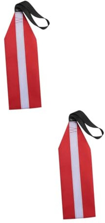 VANZACK 2 Pcs Kayak Towing Flag Oxford Fabric Warning Flag for Safety Travel Simple Design