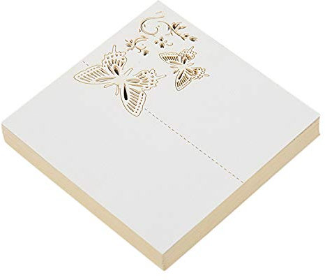 LOLPALONE Tischkartenhalter aus Papier, Schmetterling-Design, Namenskarten, Tischnummern für Hochzeiten, Veranstaltungen, 50 Stück