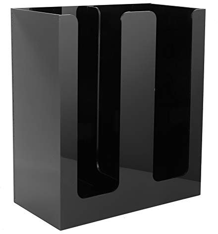 Ejoyous Coffee Cup&Lid Sleeve Dispenser Cup Holder Cup Holder Two Cup Holder Paper Cup Storage Rack for Coffee Shop Black (2 Compartment)