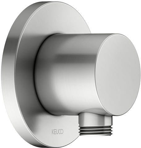 Keuco Schlauchanschluss IXMO edelstahl-finish, Rosette rund