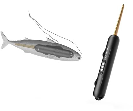KANAMA Smart Bait Mini - Esca Robotica Elettronica Ricaricabile, Nuoto Automatico e Riattivazione Esche Morte, Azione Realistica per Tonno Persico Luccio Pesce Gatto, Acqua Dolce e Salata