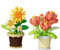 GZGXKJ 2 Piezas Bloques de Construcción Flores Plantas Mini Kit de ConstruccióN de Flor Artificiales para Decoración del Hogar DIY y Regalos para Niños (Girasoles y Peonías)