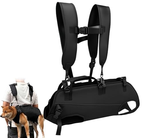 Ziyonix Haustier-Tragerucksack mit Tragegriff, Hunde Hebegeschirr, Hundeschlinge für Ältere Hunde, Hund Notfallrucksack Unterstützung für Ausritte Reisen Wandern Radfahren Motorradfahren (S)