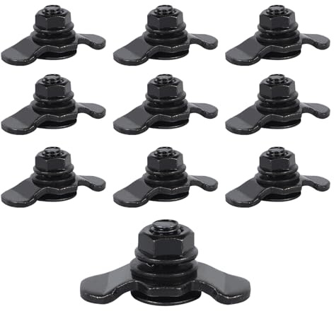 Schraubfitting für Airlineschiene, 10 Stück Airlineschiene Zubehör, Airline Fitting, Metal Zurrschienen Fitting Endbeschlag Airlineverschraubung für Reisemobile Wohnwagen Auto (M8*20MM)