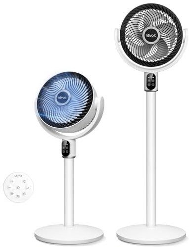 Levoit Ventilatore a Piantana Silenzioso 20dB, 5 Velocità, Timer 12H