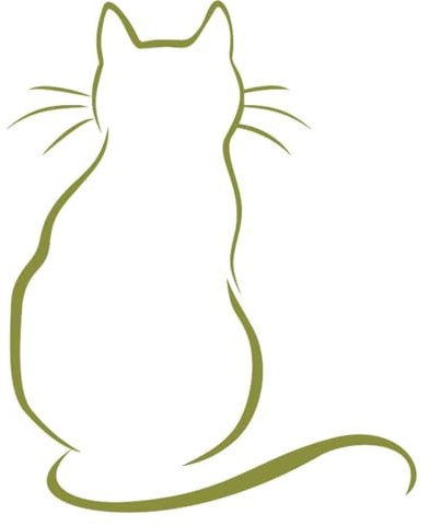 CLICKANDPRINT Aufkleber » Katze am Fenster, 80x64,0cm, Olive • Wandtattoo/Wandaufkleber/Wandsticker/Wanddeko/Vinyl