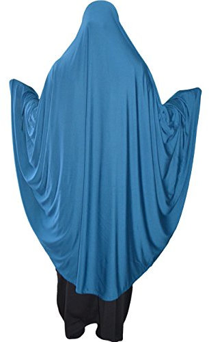 Yaqeen XL Khimar Hijab Lycra Kopftuch für die Muslima, Gebetsset, Petrol