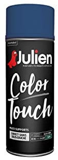 Julien Peinture Aérosol Intérieure et Extérieure Color Touch en Phase Aqueuse - Marine Satin - 400ml