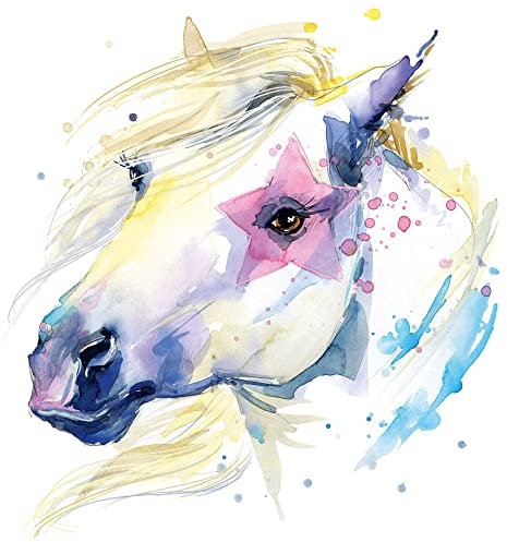 GRAZDesign Wandtattoo Pferd | Wandtattoo Kinderzimmer Mädchen | Wandsticker Pferdekopf braun | Deko Wanddeko selbstklebend Pferdesticker - 61x57cm