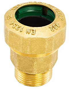 PE Rohr Verschraubung *MESSING Fitting Kupplung Winkel Klemmverbinder Muffe (Verschraubung 32 x 1 AG)