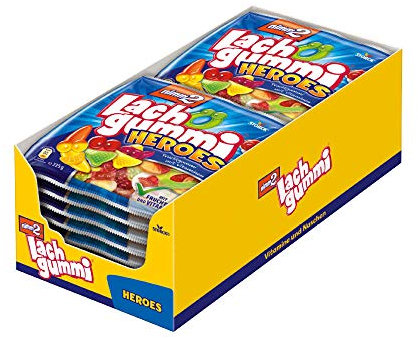 nimm2 Lachgummi Heroes (18 x 225g) / Fruchtgummi mit Fruchtsaft und Vitaminen