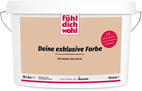 Fühl Dich Wohl Deine Farbe beige, matte Wandfarbe beige, hohe Deckkraft (10L, Dunkelbeige)