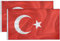 2 Pezzi Bandiera della Turchia/Bandiera Nazionale Turca/Bandiere della Turca Resistente alle Intemperie con Occhielli in Ottone 90 x 150 cm | Colori Forti |Flag of Turkey Alta Qualità