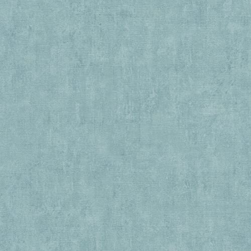 Papier peint bleu clair tendance salon | Tapisserie bleue unie chambre adulte & enfant | Papier peint intissé bureau & couloir