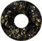 Lina & Lily Damen Loop Schal mit Goldenen Blumen (Schwarz)