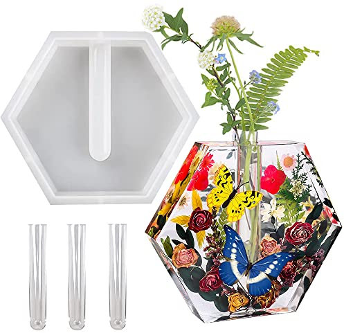 Epoxidharz Formen vase,Hexagon Silikonform,Silikonformen Epoxidharz,Epoxidharz Gießform,Gießform Resin,Resin Silikonformen