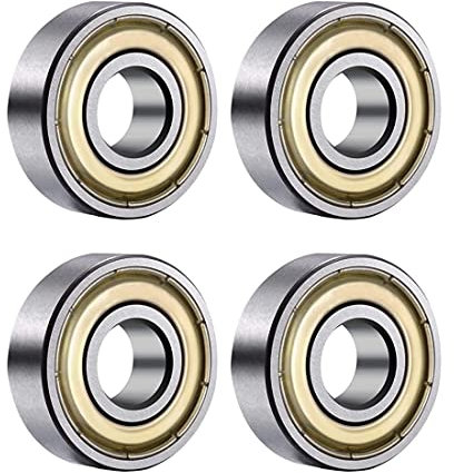 4pcs 608 ZZ Kugellager, 608zz Metall Double Shielded Miniatur Rillenkugellager (8mm x 22mm x 7mm)