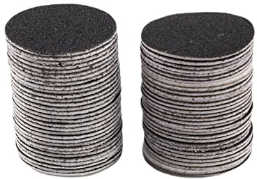 Falygda 60pcs Replacement Sandpaper Discs Pad (Regular Coarse 100 Grit) for Electric Foot File Callus Remover Pedicure Tool, Black