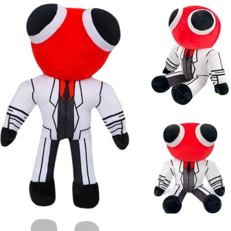 Rainbow Friends Puppe. Regenbogen Freunde Plüschpuppen. Horror-Videospielspielzeug. Geschenk für Kinder zu Weihnachten, Geburtstag. (Red, Rot, 30 cm)