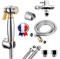 BbfStyle - Marque Française - Kit douchette WC pour l'hygiène intime - idéal pour les installations ayant une arrivée d'eau par tuyau rigide ou souple - Standard Français (Luxury Gold and Chome)