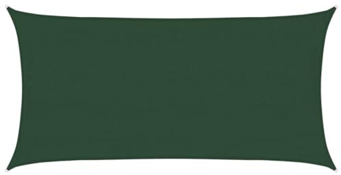 vidaXL Vela Parasole 160 g/m² Verde Scuro 4x7 m in HDPE