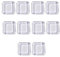 MagiDeal 10 Pieces Press on Nail Storage Boxes, False Nail Packaging Box, Compact 3x3inch Mini Transparent Small Nail Art Display Holder for Nail Salon, White