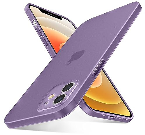 QLTYPRI Ultra Thin Case for iPhone 11 Case 6.1 inch with Full Coverage Camera Protection, Translucent Matte Slim Lightweight Soft Silicone TPU Bumper Shockproof Phone Case Cover for iPhone 11 – Purple