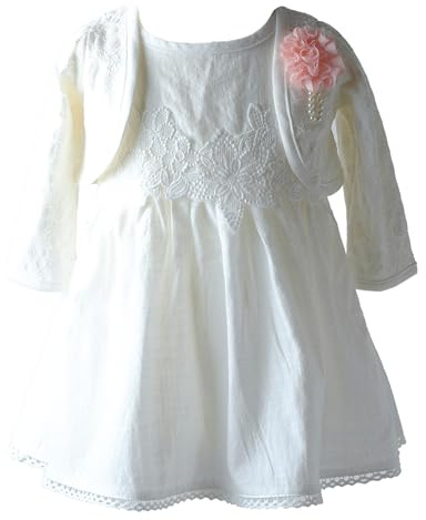 Baumwolle Taufkleid Festkleid Baby Mädchen Kleid Blumenmädchenkleid L15
