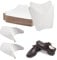 BENECREAT 40 Pair Cardboard Shoe Inserts Tree, Shoe Shaper Keeper Boot Shaper Holder for Men Women Shoe Organizer, 150x150x0.4mm
