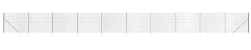 vidaXL Maschendrahtzaun mit Bodenhülsen Anthrazit 2,2x25 m