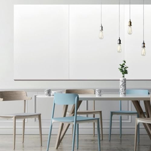Floordirekt Präsentationsboard - Whiteboard - Magnettafel - Magnetboard aus Glas inkl. 5 Magnete - magnetisch & beschreibbar - Schreibtafel große Magnetpinnwand Tafel (Glasboard Weiß, 120 x 200 cm)