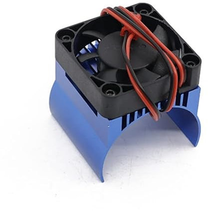 42mm Motor Cooling Fan Heat Sink compatible with Traxxas 1/10 E-Maxx E-Revo Summit Arrma 1/8 Kraton Talion Typhon RC Car,Blue (Color : Blue)