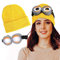 Mprocen Schutzbrille Augen Brille und Gelber Hut für Weihnachten Halloween Festliche Party Verkleidung, Faschingskostüm (Style 1)