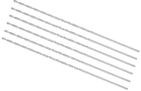 CoCud Forets Hélicoïdaux Extra Longs, Diamètre Foret de 3 mm, Longueur Totale de 300 mm, en Acier Rapide - (Pour Métaux Trempés, Menuiserie, Plastique, Aluminium), 5 Pcs