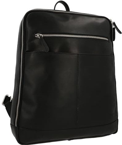 Fenno Rucksack Lederrucksack Cityrucksack Outdoorrucksack Daypack Vintage Damen Herren Schwarz Leder 14 L