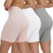 INNERSY Cycliste Femme sous Jupe Shorty Anti Frottement Cuisse Short Dessous de Robe Lot de 3(XS, Rose/Blanc/Gris)