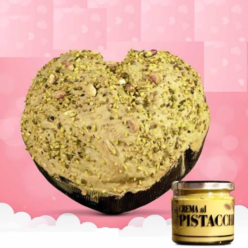 Dolce Cuore PISTACCHIO 36 - 750g Don Giovannino - Panettone con Vasetto Extra di Crema al Pistacchio 36% - impasto con lievito madre - MADE IN ITALY