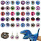 BDSHUNBF 40 Piezas 25MM Ojos de Vidrio, Ojos de Dragón, Ojos Manualidades, Dragon Eyes, Ojos Vidrio, para Accesorios Muñeca Scrapbooking Fabricación de Joyas