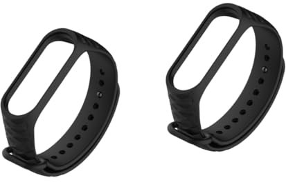 DOITOOL 2stücke Ersatz-armband Aus Tpu Mit Diamantmuster Für Stilvolles Anpassbares Silikonarmband Schwarz Für Fitness Und Alltag