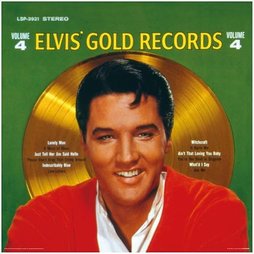 Elvis Presley (Gold Record) 30,5 cm Albumcover-Druck (Lose)