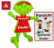 UvV Luca & Lisa Brems 3D Warnfigur + Schild 60 x 45 cm beides reflektierend als Set - Text: Vorsicht Spielende Kinder (rot - weiß)