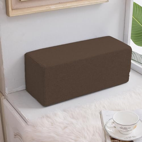 XIEMINLE Sofakissen, Armstützkissen, individuelle Größe, gepolsterte Armlehne, rechteckig, Nackenstütze, Kopfteilkissen, abnehmbare Matratze, Bettlückenfüller (40 x 20 x 20 cm, Braun)