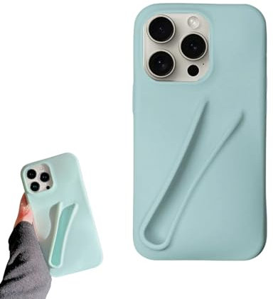 Lipgloss-Halterung, Silikon-Lipgloss-Schutzhülle für 13, 14, 15 Pro Max (grün, für iPhone 13)