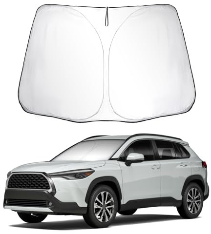 SKTU Parasol para Coche Compatible con Toyotα Corolla Cross 2021-2024 Parasoles Coche Delantero Plegable con Protección UV