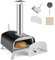 KOMFOTTEU Forno per pizza all'aperto, portatile a legna con pietra per pizza, termometro, forno per pizza in acciaio inox, forno per pizza per barbecue e campeggio