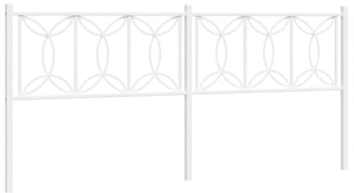 vidaXL Ersatz-Kopfteil für Bett, Betthaupt für Doppelbett Metallbett, Bettzubehör Schlafzimmer, Bettkopfteil Metallbeine, Metall Weiß 200cm
