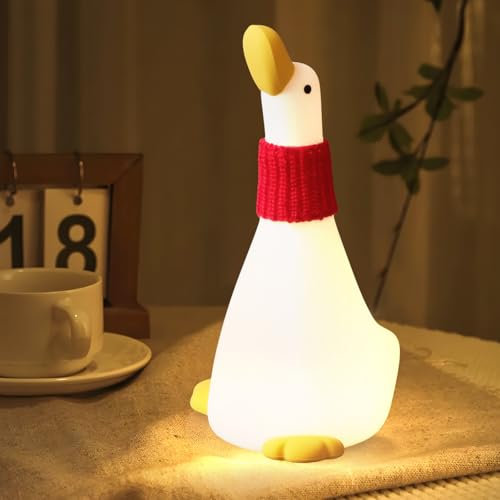 Duck Night Light,3 Level Dimmable Nursery Nightlight,Silicone Baby Night Light,Rechargeable Bedside Touch Lamp for Breastfeeding Toddler Baby Kids Decor